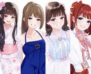 華やかで目の引く似顔絵を制作いたします 特別な日にも、日常にも、光る一枚を。 イメージ2