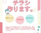イメージが無くても大丈夫！チラシ作ります セリフや原稿考えてなくても一から作ります！ イメージ1