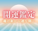 運を開くための魂の糸から開運の道筋を霊視します 運気を塞いでいる魂の結び目を霊視し、開運への一歩を照らします イメージ1