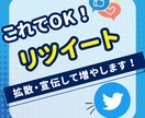 ツイッター100RT増加宣伝・拡散します Twitter100RT増加するまで拡散！ イメージ1