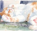 透明水彩で動物・ペットのイラストを手描きします 手描きの水彩画のイラストを、ご自宅やプレゼント用に！！！ イメージ3