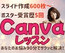 Canva基本からデザイン完成までレッスンします スライド作成600枚～ポスター受賞歴5回のクリエイター講座 イメージ1