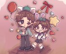 かわいい~SDイラストアイコンを描きます ピンク紫系統のデフォルメイラストが得意です♡ イメージ4