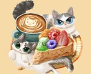 描き込みたっぷりの食べ物とキャラアイコン描きます 食べ物も主役にした、描き込み重視のキャラクターアイコン イメージ3