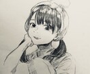 繊細な似顔絵/人物イラスト作成します SNSアイコンなど 白黒繊細なラフタッチで イメージ2