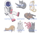 生き物たちをゆるかわに描きます グッズ用や観賞用など様々な用途に合わせて制作いたします イメージ3