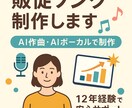 オリジナル販促ソングを制作します 広告視点で作る印象に残る販促ソング【AI音源・短納期】 イメージ1