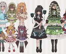 カジュアルポップなロリィタ衣装のデザインします TRPGやVtuberなどイラスト向けの衣装デザイン イメージ3