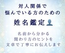名前から、あの人とどう付き合えば楽か分かります あの人とどう付き合えば楽？ 相手の本質を読み解きます。 イメージ1