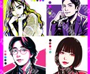 映える色彩×切り絵風！似顔絵アイコン承ります あなたの"個性"を表現するお手伝いをします イメージ2