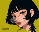 オシャレでかっこいいSNS映えするイラスト描きます 最短２日！安心丁寧にスピーディに出荷！アイコン/似顔絵など イメージ4