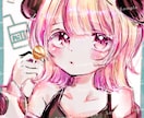 おめめがきゅるきゅるな女の子のイラスト描きます ふわふわな絵柄で色使いの魅力的なイラストです♡ イメージ1