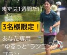 3名限定！お試し用初心者向けランメニュー作成します 1週間の専用ランニングプランを作成 イメージ1