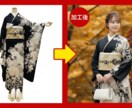 お手持ちの着物をAIモデルに着せた画像にいたします AIでお手持ちの着物画像から、自然な「着姿」を生成いたします イメージ2
