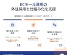 ECモール運用に必要な人材を採用、仕組化支援します ECモール運用経験を活かし適切な人材を採用、仕組化をサポート イメージ1