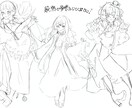 V、TRPG、ゲーム等の立ち絵を描きます 可愛い女の子とおとこの娘、服飾ドレスデザインが得意です! イメージ4