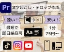 文字起こし・テロップ作成（中国語も可）をいたします 速さ・安さ・質を重視した納品を行います！ イメージ1