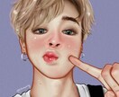 SNSのアイコン、プレゼントに似顔絵描きます ポップでキラキラした可愛い似顔絵いかがでしょうか^ - ^ イメージ2