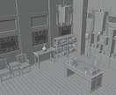 漫画・イラスト向けの背景3Dモデルを制作します クリスタやBlenderを使用した漫画・イラスト制作に イメージ3
