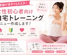 女性初心者向け：自宅筋トレ作成します 無理なくつづけれる優しいメニュー！ イメージ1