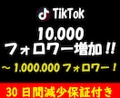 TikTokフォロワー1万人増加するまで拡散します 多国籍且つ質の高いフォロワーで30日間減少保証をお約束します イメージ1