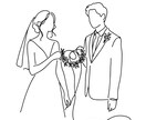 ペーパーアイテムに利用できるイラスト作成します 結婚式等で使えるオーダーメイドのイラスト作ってみませんか？ イメージ1
