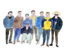 全身、立ち姿をかわいくイラストにします 雑誌などで活躍中のイラストレーターがイラストを描きます イメージ10