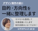 デザイン制作前に、目的・方向性を一緒に整理します 一緒に考え、迷いを整理します。 イメージ1