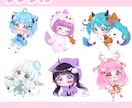 きらきら可愛いミニキャラ描きます [実績100件超]SNSアイコン、アクキー用など使い方色々！ イメージ4