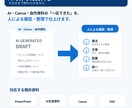 既存のPowerPoint資料を伝わる形に整えます AI・Canva対応｜5枚まで、構成と見せ方を仕上げます イメージ3