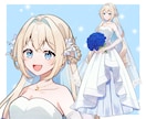 早期納品◎ウエディングドレスのイラスト描きます IRIAMでも使えます！お手頃価格で新衣装をお求めの方へ イメージ6