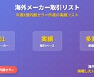 海外メーカー取引リスト提供いたします 海外仕入れに挑戦したい方向け！年商1億円超セラー作成のリスト イメージ1