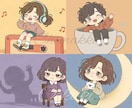 歌ってみた・動画・アイコン用イラストをお描きします やさしい線画とミニキャラで、あなたらしい世界観を表現します。 イメージ4
