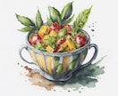 商用利用可能な食べ物の水彩画イラスト描きます 温かみのあるイラストで美味しさを届けます イメージ3