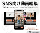 SNS向け動画編集を行います ショート動画・SNS動画編集に対応 イメージ1