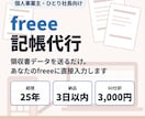 個人・ひとり社長のfreee記帳を代行します 経理25年。領収書データを送るだけ、freeeに直接入力 イメージ1
