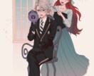 キャラ背景可能、細部まで拘ったイラスト作成承ります キャラクター、背景の実務経験を生かして作成させていただきます イメージ2