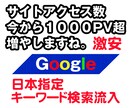 Googleアクセス1000PV超増やします ★100％リアル★キーワード検索流入＠日本指定 イメージ1