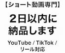 ショート動画編集　早期納品・修正無制限・やります ショート動画専門｜テンポの良い動画を2日以内に納品します イメージ3