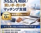 M&A相談買い手・売り手マッチング支援します 初期費用0円｜秘密厳守で安心サポート イメージ1