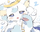 ゆるもちっとかわいい絵柄の1枚絵を制作します 活動者さまも大歓迎！手描き感のある絵柄が得意です◎ イメージ4