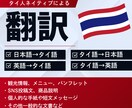 日本語・英語⇔タイ語に翻訳します タイ人ネイティブ＆日本人ペアによる翻訳 イメージ1