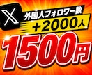 Xのフォロワー数を+2,000増やします ⭐️様々なSNSと要望に対応しております⭐️ イメージ1