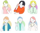 商用OK！可愛いシンプル線画アイコン作成します 【５名様限定価格】SNS、ブログ、ビジネス向けスライド資料に イメージ2