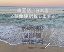 韓国語⇒日本語字幕付け致します ナチュラルな日本語訳で字幕付けします イメージ1