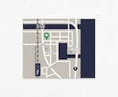 店舗・駐車場の案内図に｜シンプルな地図を作成します お店・イベント・教室をわかりやすく｜既存デザインとの統一も◎ イメージ3