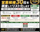 営業候補30社を調査してリスト化します 営業お断り等の表記も3区分で確認・整理 イメージ1
