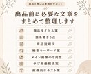 Amazon商品ページの文章を作成します 商品タイトル・説明文・画像内テキスト案【下書きセット】 イメージ2