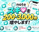 note投稿を拡散してスキ+200件を増やします noteの投稿を格安で拡散！最大3,000件に対応！ イメージ3