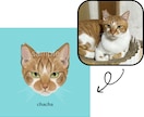 リアルかわいい猫ちゃんの正面似顔絵を描きます アイコンや記念日、愛猫との思い出を残したい方に イメージ3